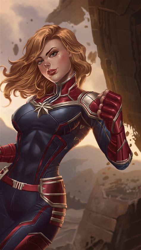 Captain Marvel Anime Captain Marvel Captain Marvel Movie Marvel Movie HD Phone Wallpaper