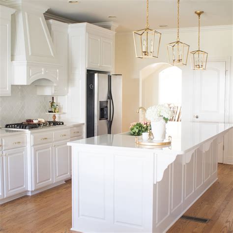 White Kitchen Remodel With Gold Accents Home Design Jennifer Maune