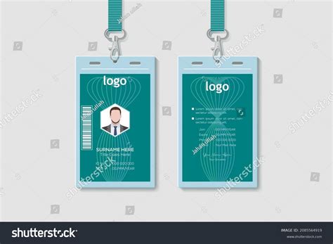 Professional Colorful Modern Id Card Design Stock Vector Royalty Free