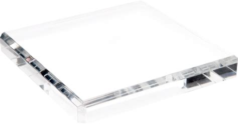 Plymor Clear Polished Acrylic Square Beveled Display Base 8 W X 8 D