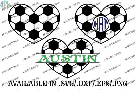 soccer hearts svg dxf eps digital cut files by afw designs thehungryjpeg