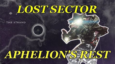 Destiny 2 Master Lost Sector Aphelions Rest Youtube
