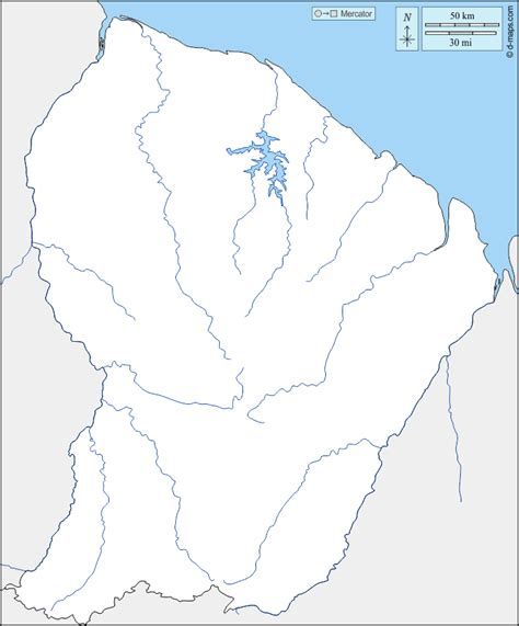 Guyane Carte Géographique Gratuite Carte Géographique Muette Gratuite