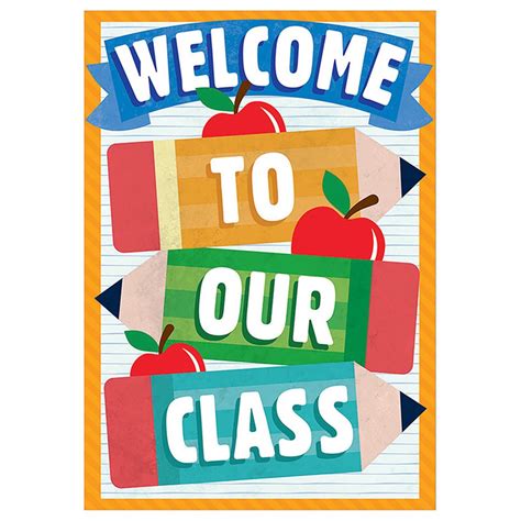 Welcome To Our Class Pencils Poster 13 X 19 Eu 837549 Eureka