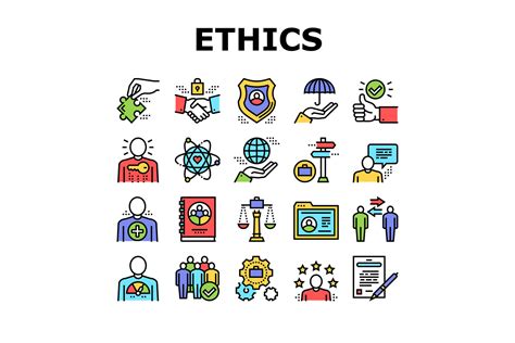 Business Ethics Moral Collection Icons Graphic By Stockvectorwin
