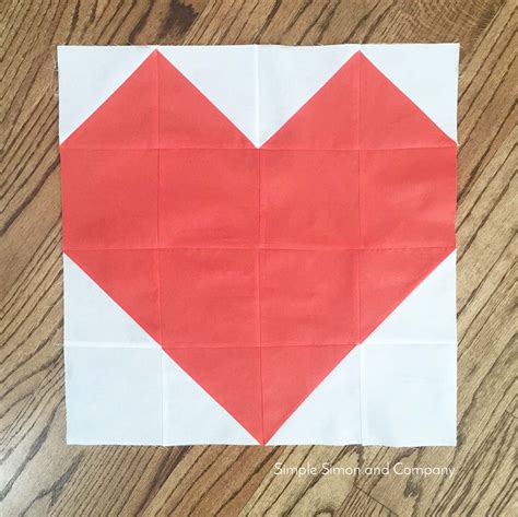 Quilt Block Of The Month Heart Quilt Block Simple Simon And Company