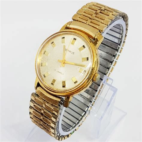 Gold Plated Benrus Mechanical Watch Vintage 17 Jewels Watch For Men