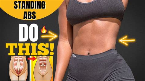 Standing Abs Workout Easily Lose Saggy Belly Fat At Home No Equipment Slim Waist Workout