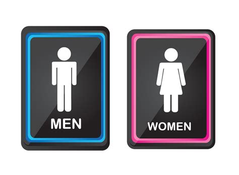 Buy 2 Pack Bathroom Signs Elegant And Modern Restroom Signage For