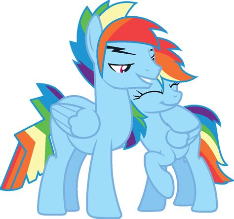 Rainbow Dash And Rainbow Blitz In An Embrace By Vlados15 On Deviantart