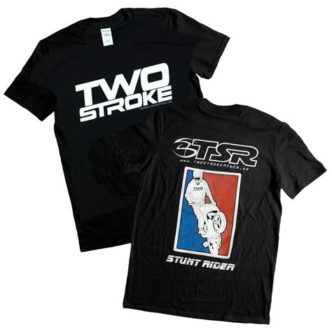 Tsr T Shirt Stunt Rider Black Twostroke