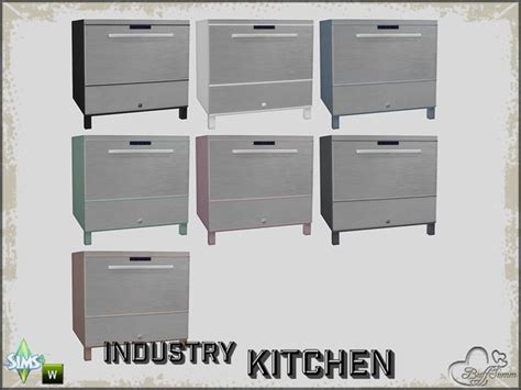 Buffsumms Kitchen Industry Dishwasher Sims 4 Kitchen Appliance
