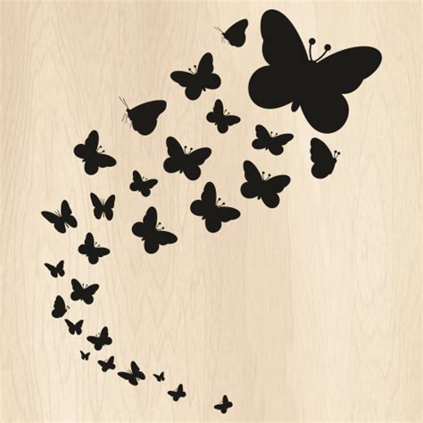 Flying Butterflies Svg Wind Up Butterfly Vector File Butterfly Svg