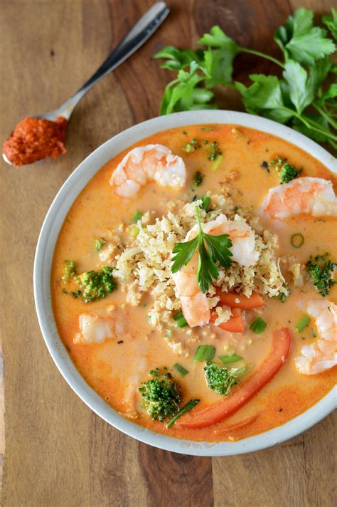 This coconut curry lentil soup is fragrant with just the right amount of spice. Coconut Red Curry Shrimp Soup (Whole30) ~ Real Food with Dana