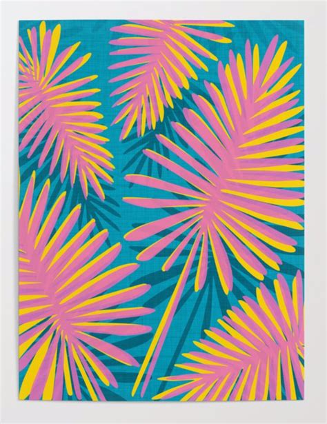 Bright Pop Art Tropical Print Poster By Modern Tropical Modern Tropical