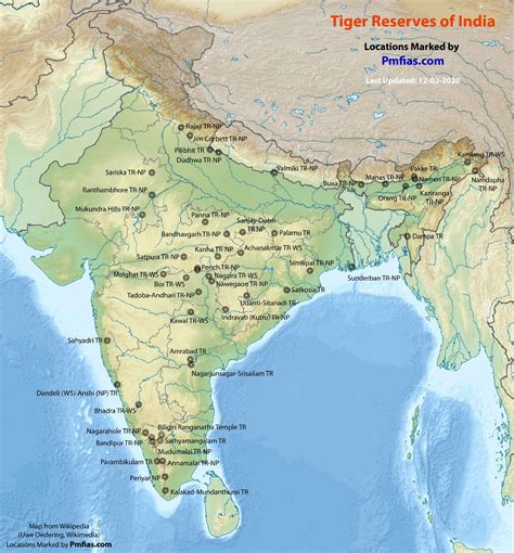 Tiger Reserves In India Map A Guide To The Best Places To Spot Tigers