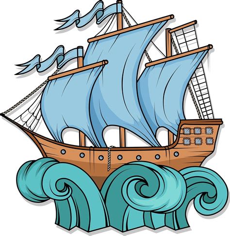 22 Pirate Ship Cartoon Free Coloring Pages