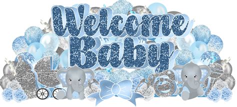 Welcome Baby Boy Topper Posh Party Designs