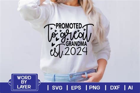 Promoted To Great Grandma Est Designs Graphics