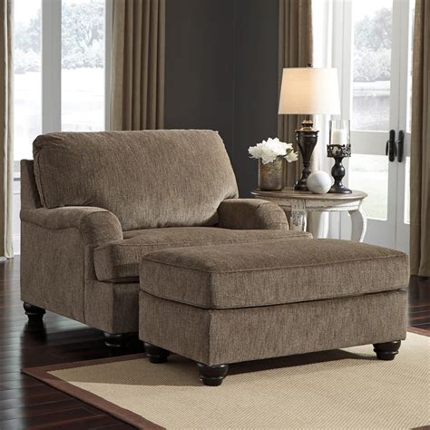 The fermoy oversized chair and ottoman's timeless flair and generous scale is easy to love. Benchcraft Braemar Transitional Chair and a Half with ...