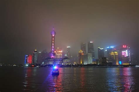 Shanghai Oriental Pearl Tv Tower Night View Building Shanghai