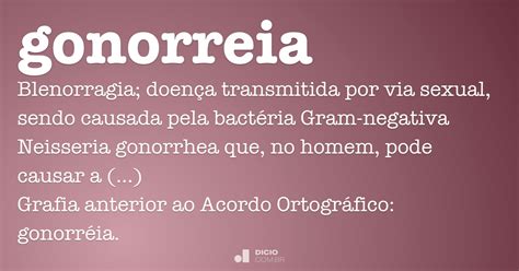 Gonorreia Dicio Dicionário Online De Português