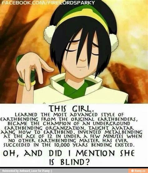 Way To Go Toph Avatar Funny Avatar The Last Airbender Funny Avatar