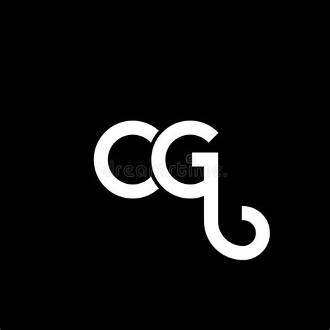 Cg Letter Logo Design On Black Background Cg Creative Initials Letter
