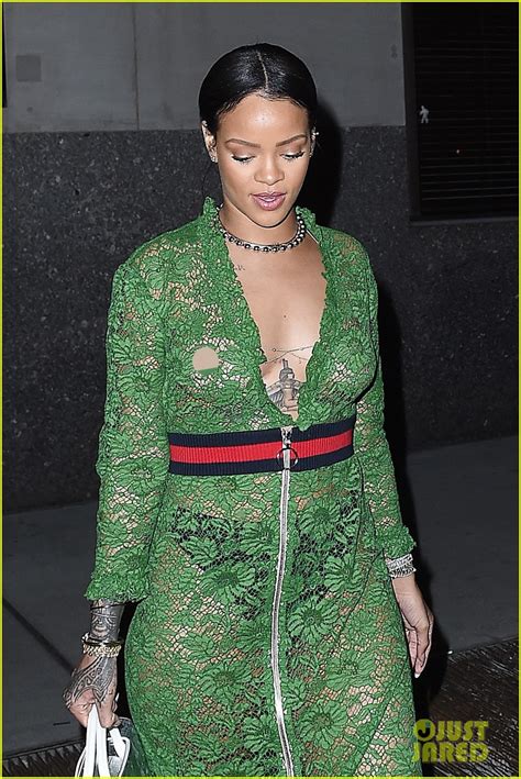 Rihanna Wears Sheer Dress With No Bra In Nyc Photo 3666887 Rihanna Sheer Pictures Just Jared