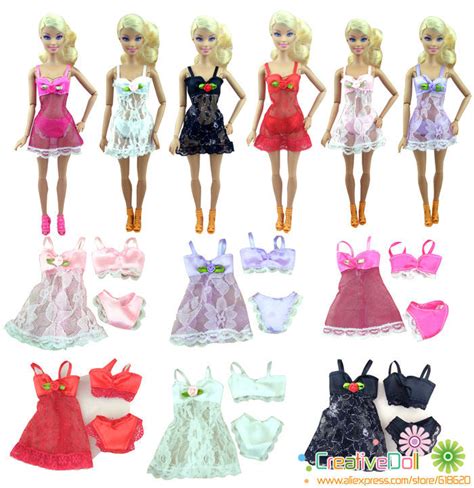 Buy 6sets18pcs Free Shipping Sexy Doll Lingerie Dress Suits Bikini For Barbie