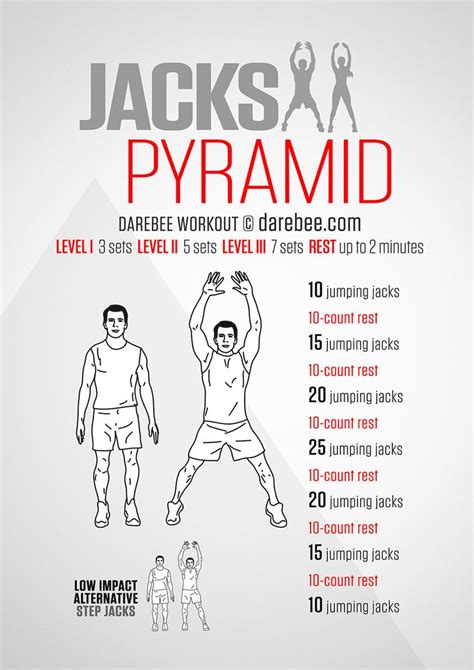 Jacks Pyramid Workout Pyramid Workout 100 Workout Workout Routine