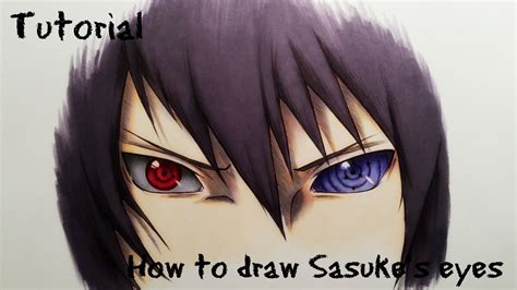 How To Draw Sasukes Sharingan And Rinnegan Eyes Drawing Tutorial Youtube