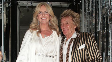 rod stewart s wife penny lancaster is a fashion goddess in figure hugging suit photo hello