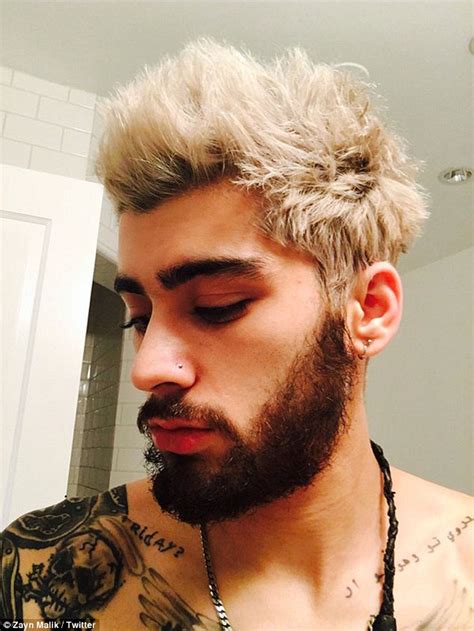 Zayn Malik Has Another Hair Makeover As He Shows Off Blonde Locks In Shirtless Selfie Daily
