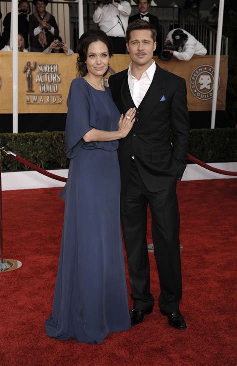 Angelina Jolies Blue Max Azria Dress At Sag Awards 2009 Stylefrizz