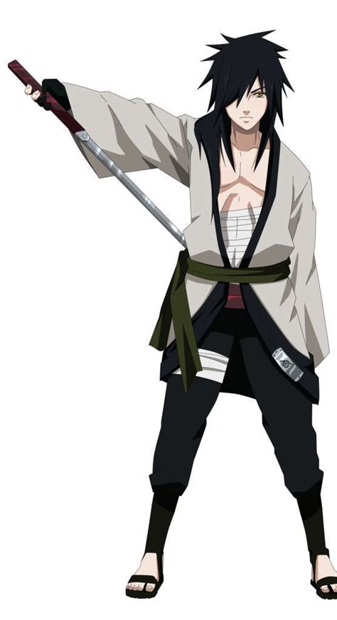 An Anime Character With Black Hair Holding Two Swords