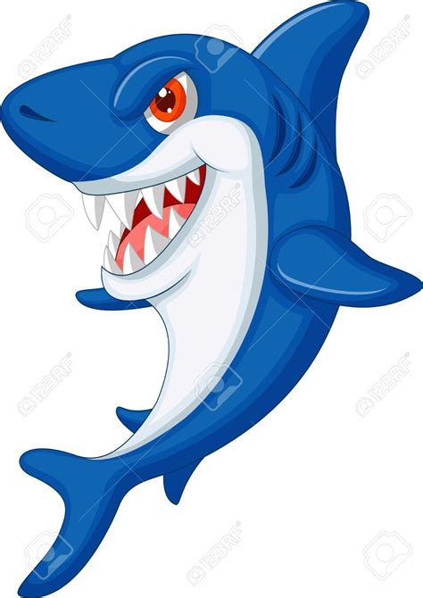 Cute Shark Cartoon Royalty Free Cliparts Vectors And Stock