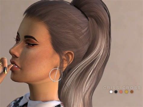 The Sims Resource Crisscross Earrings By Christopher067 Sims 4