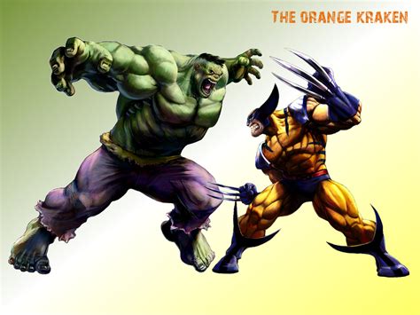 Hulk Vs Wolverine By Orange Kraken On Deviantart