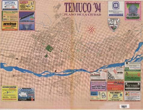 Temuco94 Plano De La Ciudad Material Cartográfico Biblioteca