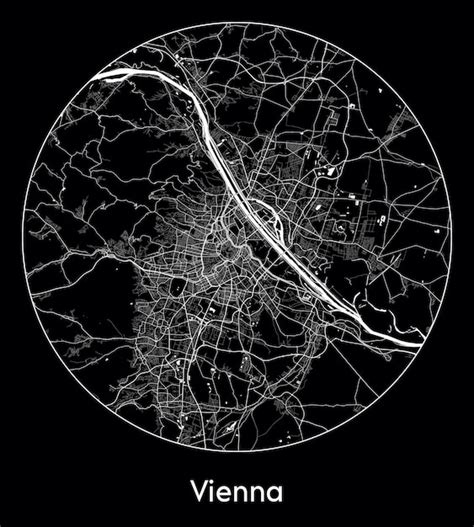 Premium Vector City Map Europe Austria Vienna Vector Illustration