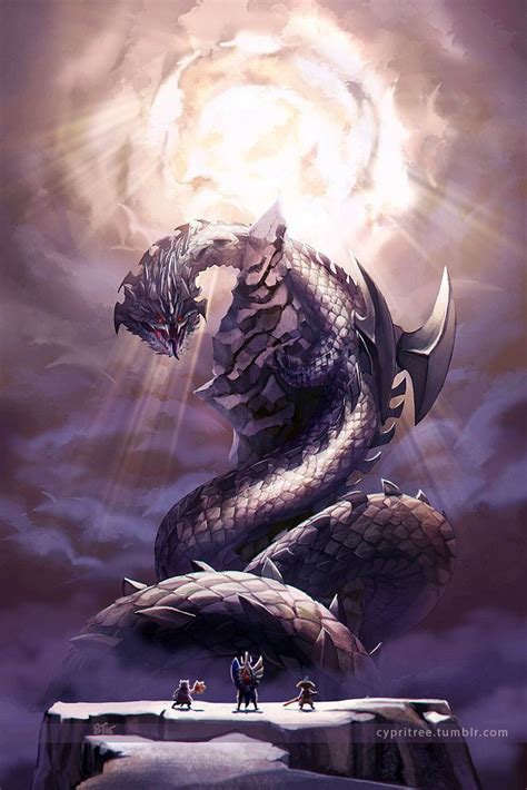 Dalamadur Elder Dragon By Cypritree On Deviantart Monster Hunter Art