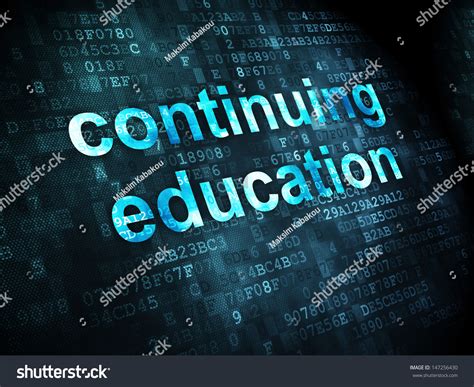 Education Concept Pixelated Words Continuing Education Stock ...