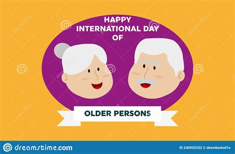 International Day Of Older Persons Elderly Background Illustration