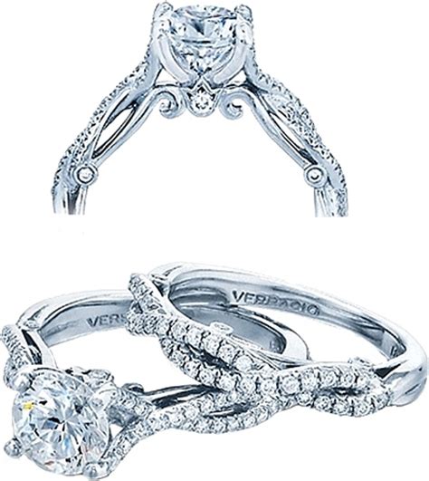 Verragio twist shank diamond engagement ring. Verragio Twist Shank Diamond Engagement Ring INS-7050R