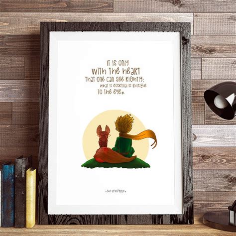 The Little Prince Poster Illustrations Typography Wall Etsy