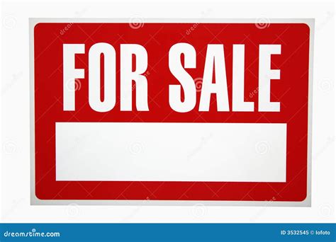 For Sale Sign Royalty Free Stock Photo Image 3532545