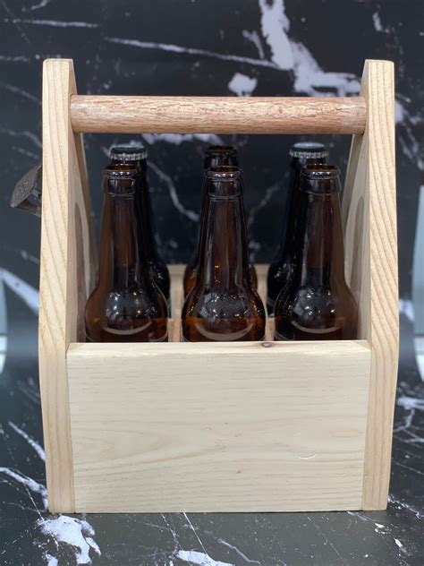 Personalized Pack Wooden Beer Caddy Gifts For Men Dad Etsy