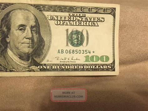 1996 Star Note 100 One Hundred Dollar Bill Ab 06850354