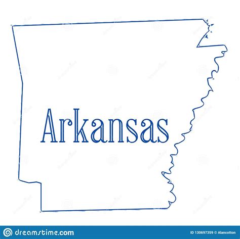 Arkansas was the third state (after louisiana and missouri) formed from the louisiana purchase. Arkansas State Map Outline stock illustration ...